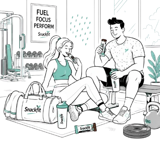 People enjoying healthy snacks with SnackFit Peanut Butter.